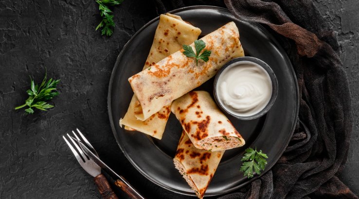 Млинці з креветками