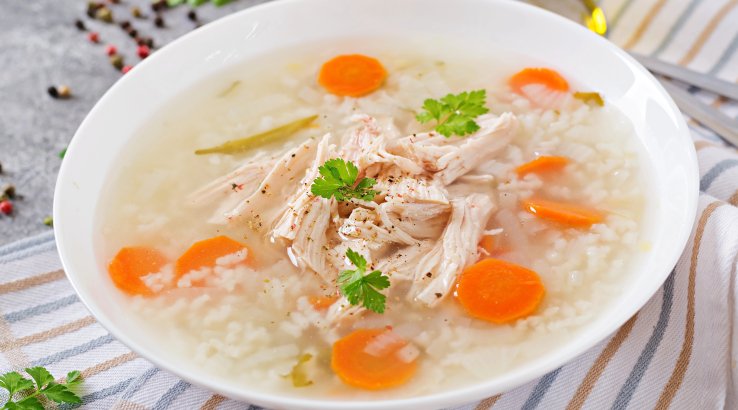 Курячий суп з рисом