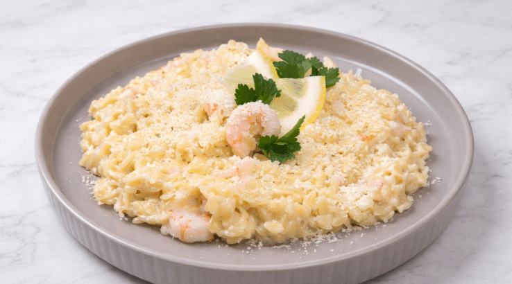 Паста орзо з креветками