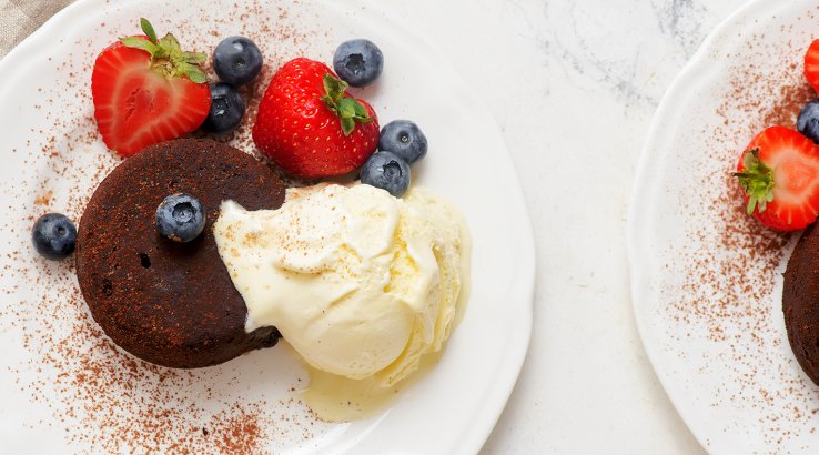 Фондан з морозивом