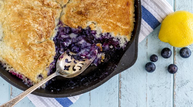 Лимонный пирог с черникой