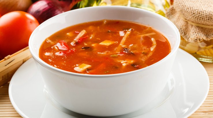 Суп з баклажанами і куркою
