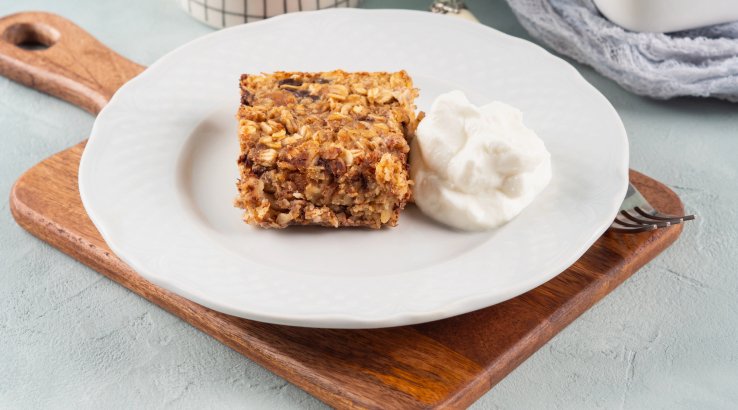 Корисний пиріг з бананом та вівсянкою