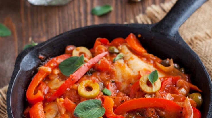 Форель з овочами