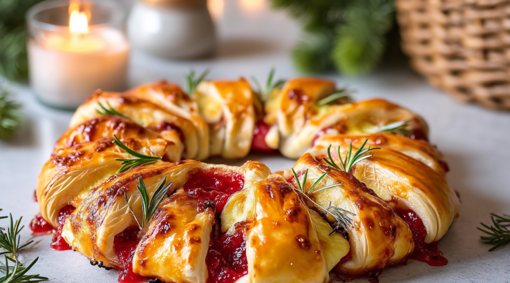 Різдвяний вінок з сиром та журавлиною