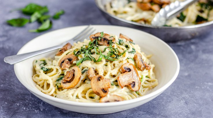 Веганська паста з грибами