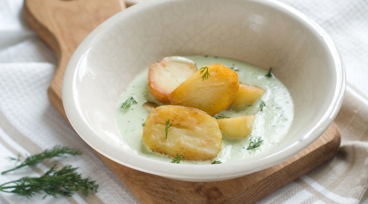 Запечена картопля в гірчичному маринаді