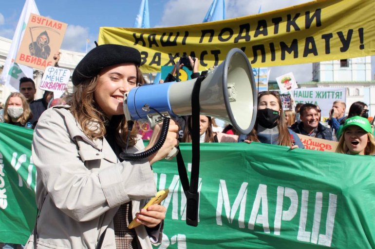 Анна на&nbsp;кліматичному марші