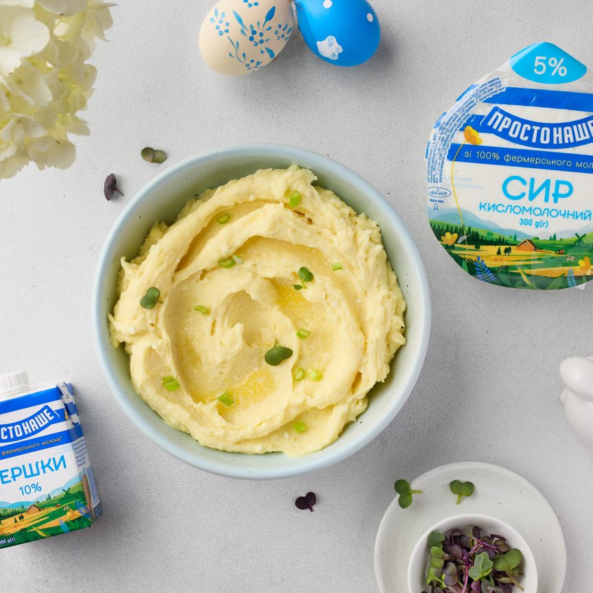 Картопляне пюре з кисломолочним сиром