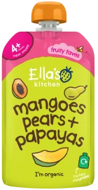 Пюре Ella's kitchen Манго, груша та папайя, 120 г